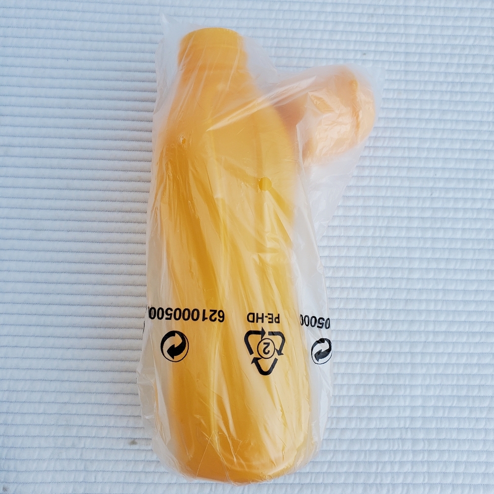 Tupperware Small Eco Bottle New Sheer 500ml 16oz Orange Yellow Water Flip Lid